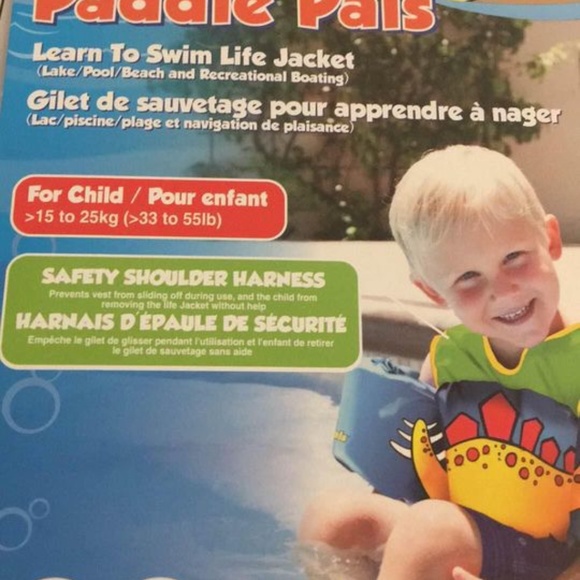 BRAND NEW body glove dinosaur paddle pals swim life  jacket 33-55 lbs (15-25 kg) - Picture 5 of 5